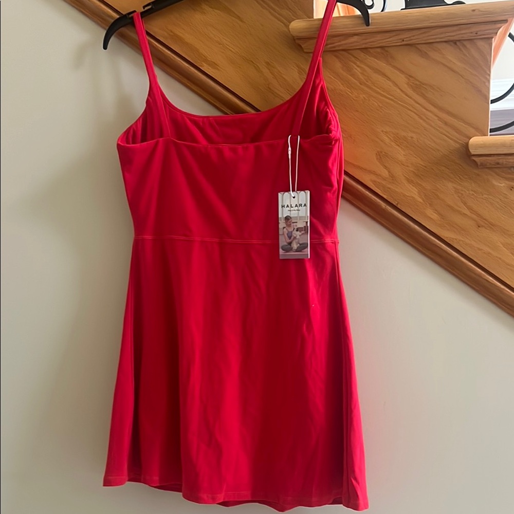 Halara Play It My Way Vibrant Red Sleeveless Dress Size Medium New With Tag - Picture 4 of 8